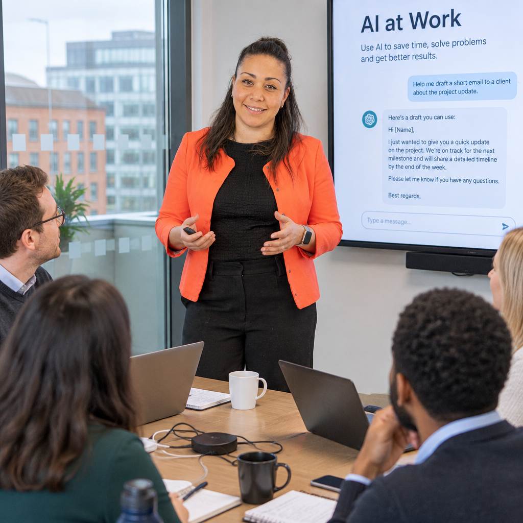 AI training delivered in person across the UK.