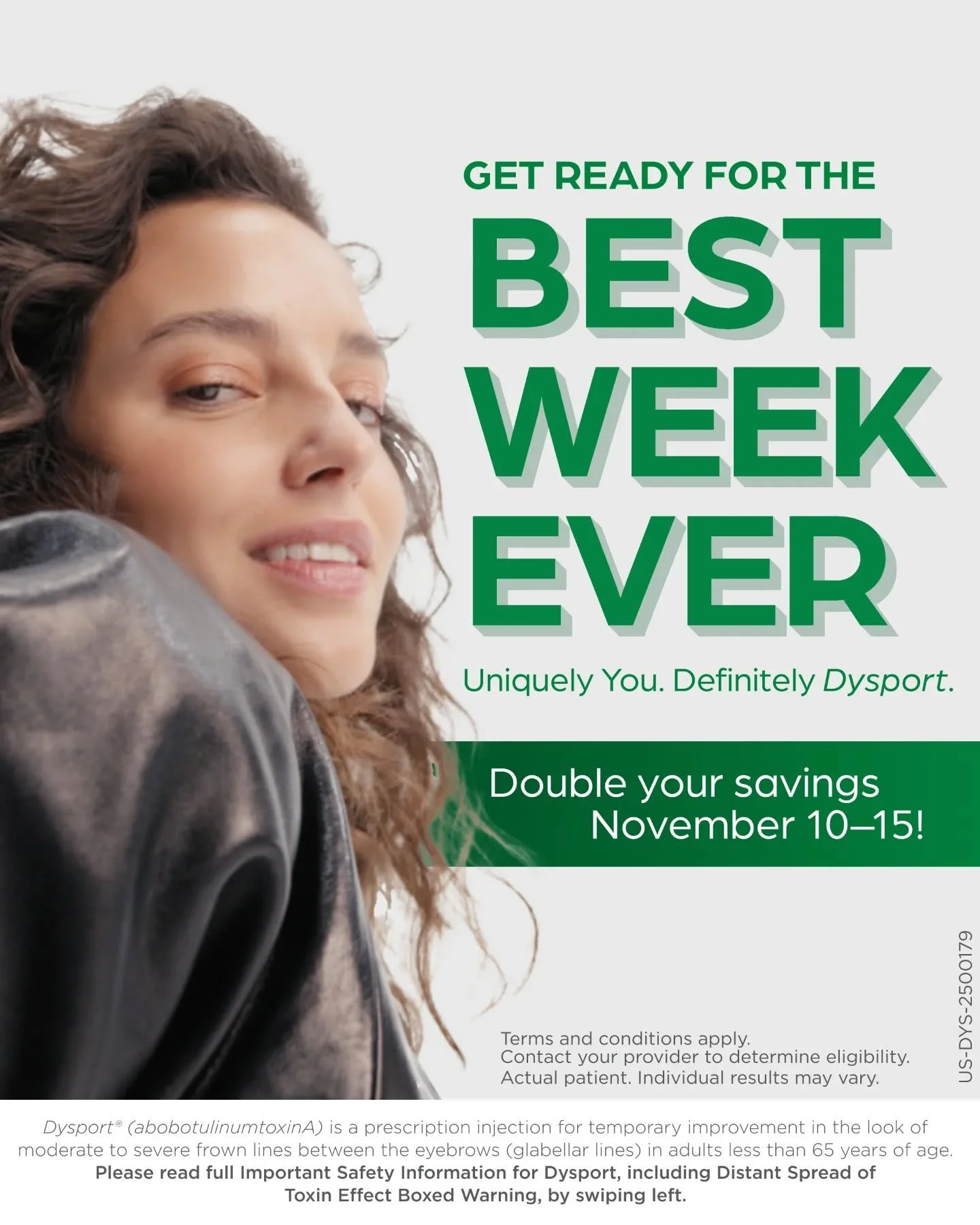 The 2025 Dysport event! It's a week of savings Nov 10-15! Grab your appointments now during Dysport week to raid this Aspire piggy bank! 

☀️Book it at the link in our bio👆🏼