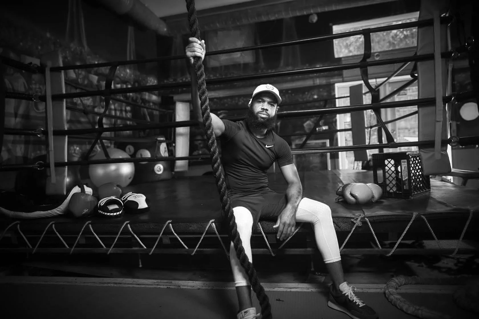 B/W photo of Hanif Nelson