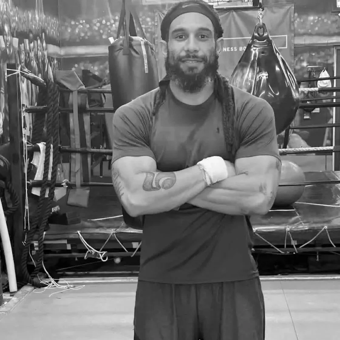 B/W photo of Evan Harden