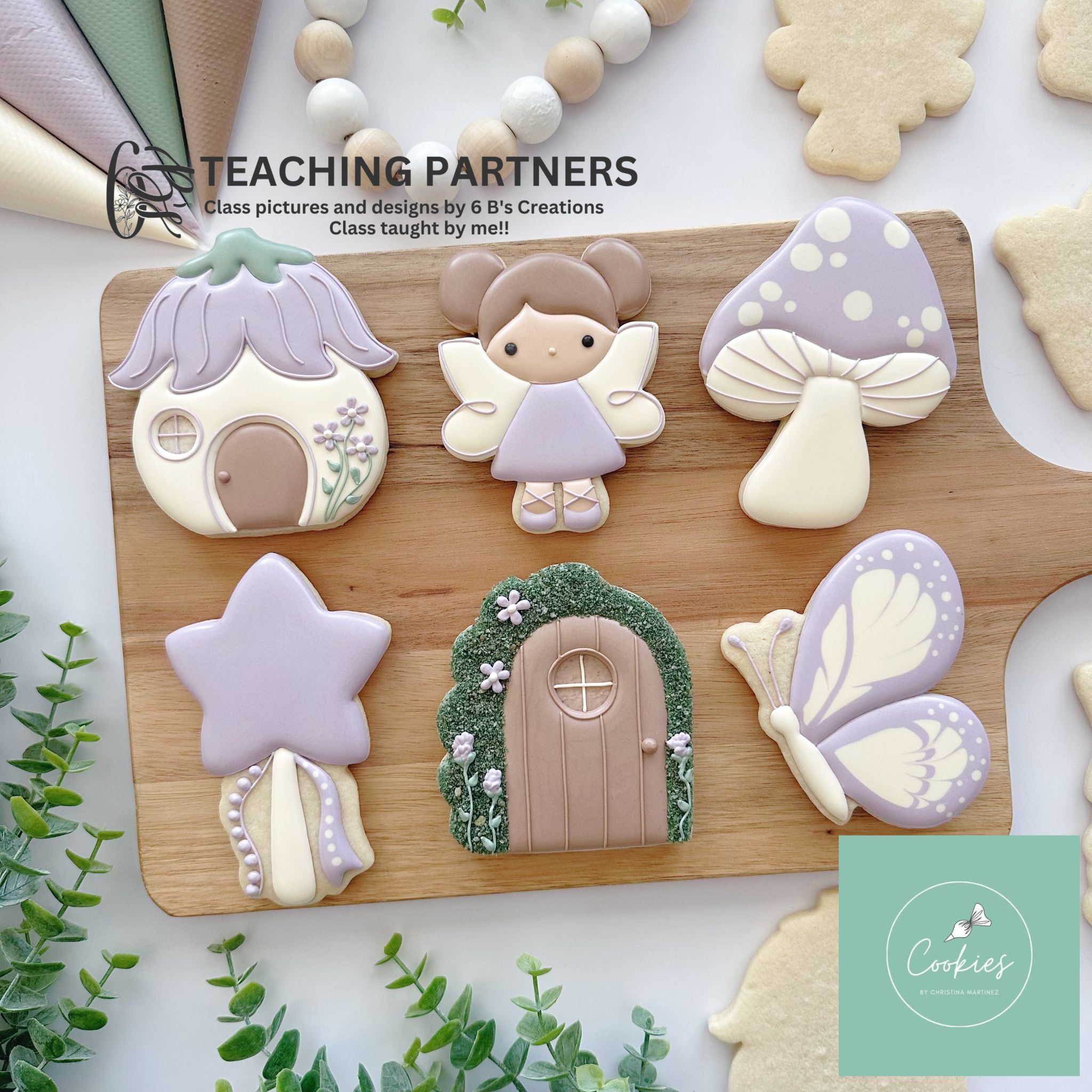 Fairy Gardens; Beginner Cookie Decorating Class, 3/8