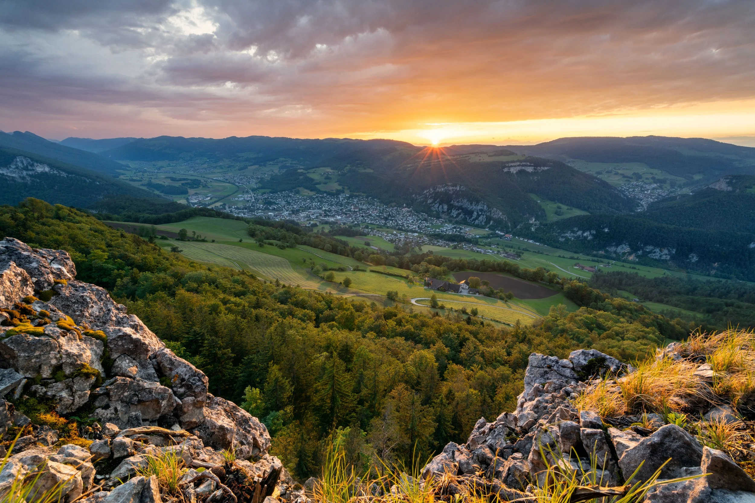 Sonnenuntergang - Naturpark Thal - Wandbild