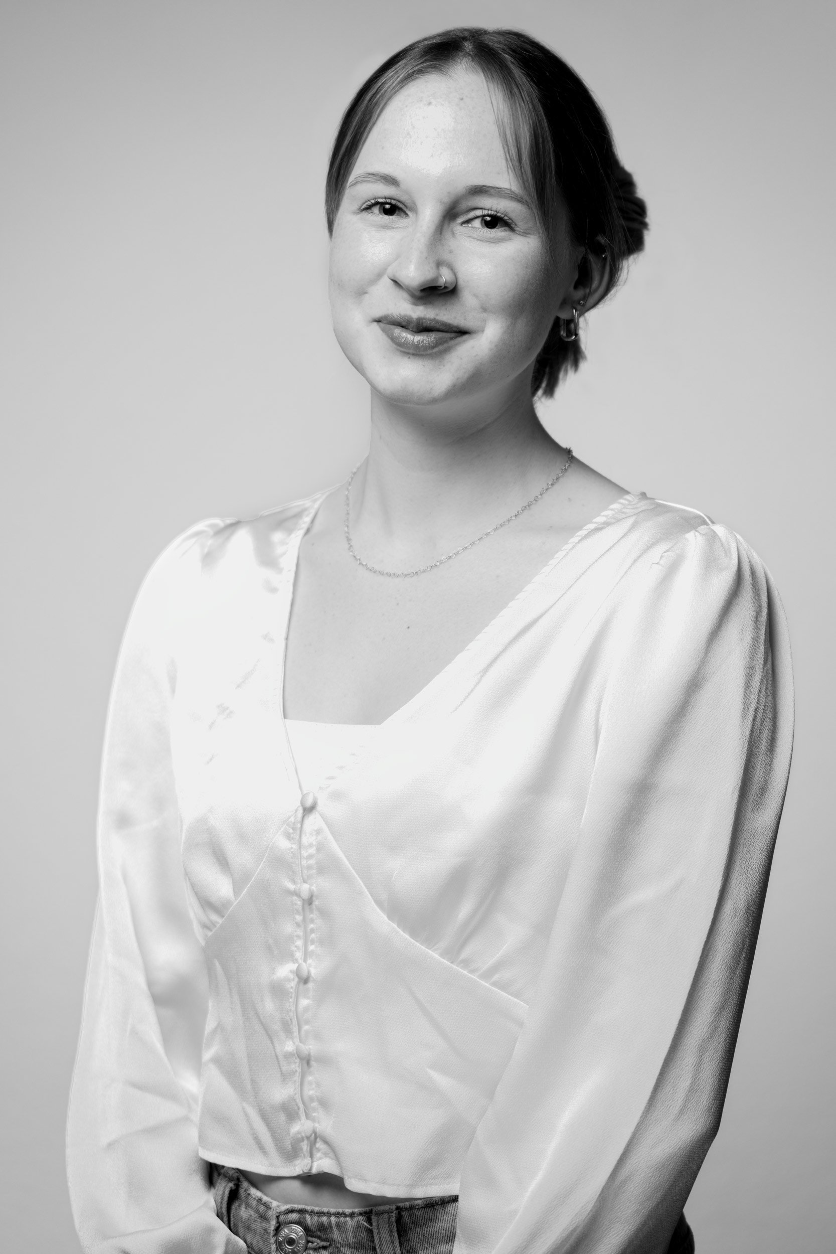 Schwarz-weiss Bewerbungsfoto im Studio Balsthal