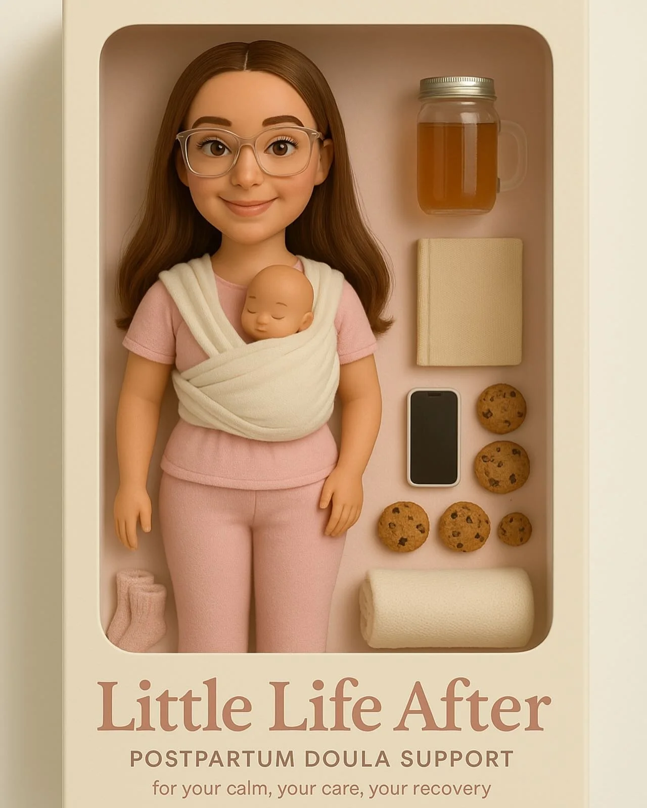 Everyone&rsquo;s doing it&hellip; so you know I had to jump on the trend &mdash; postpartum doula edition. She&rsquo;s got the tea (literally), the cookies, and the cuddles. Who needs stilettos when you&rsquo;ve got cozy socks and a baby wrap? 

Doul