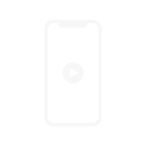 Icône d'un iphone avec un bouton de lecture au centre, représentant une vidéo ou un média à lire.