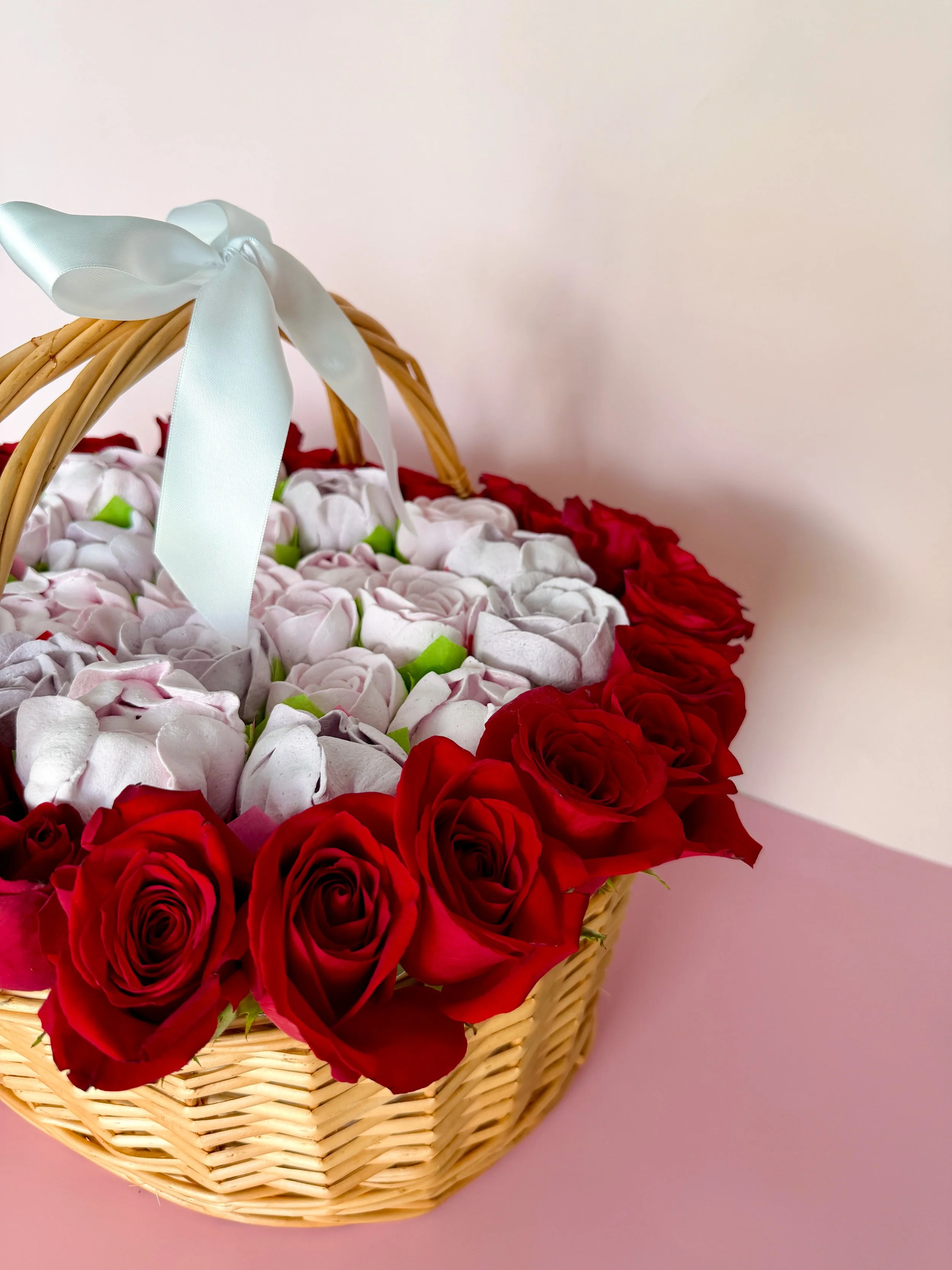 Gift basket with edible flowers.JPG