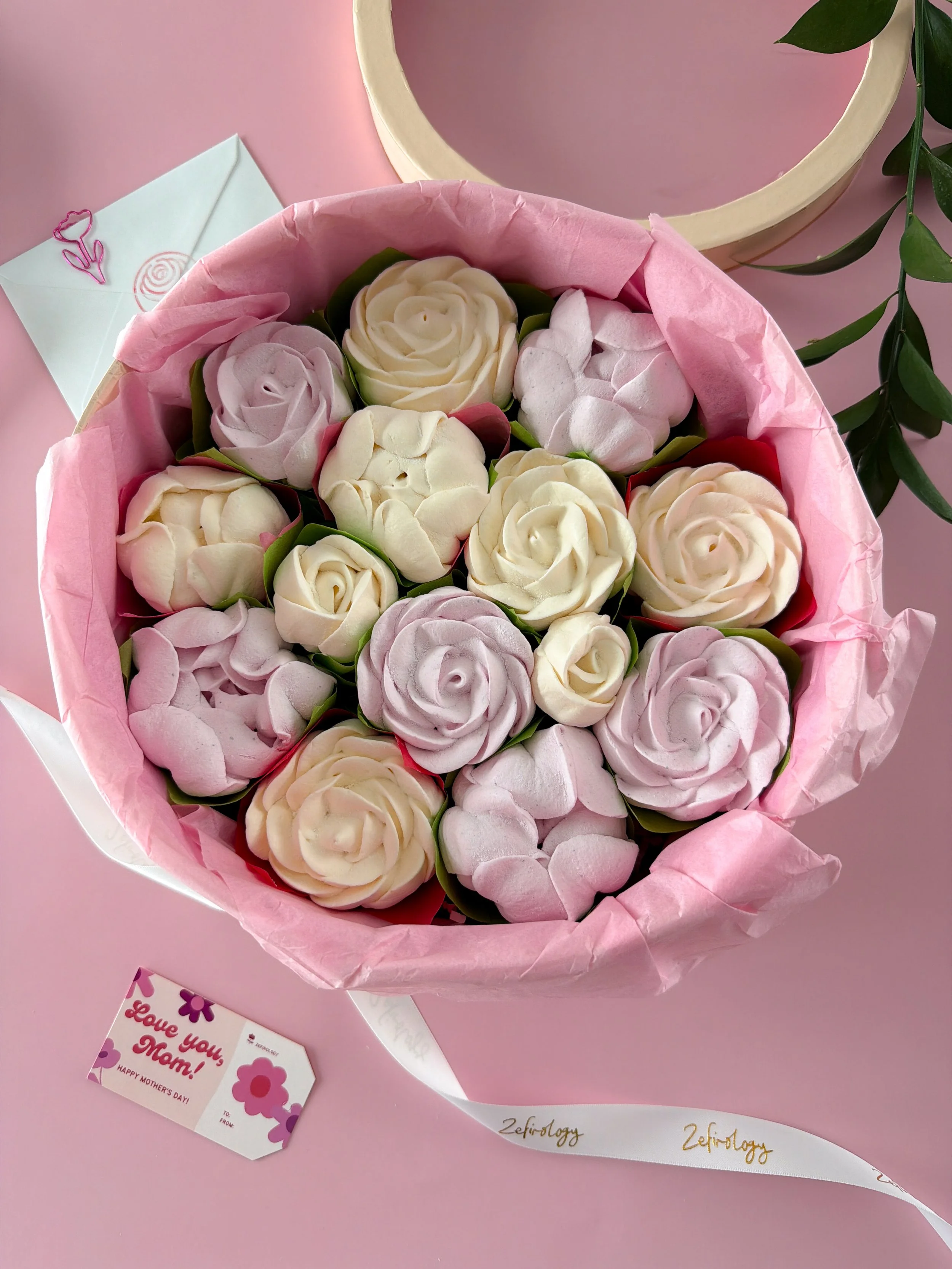 Mother’s Day Zefir Bouquet Box — Peonies & Roses- Limited Edition