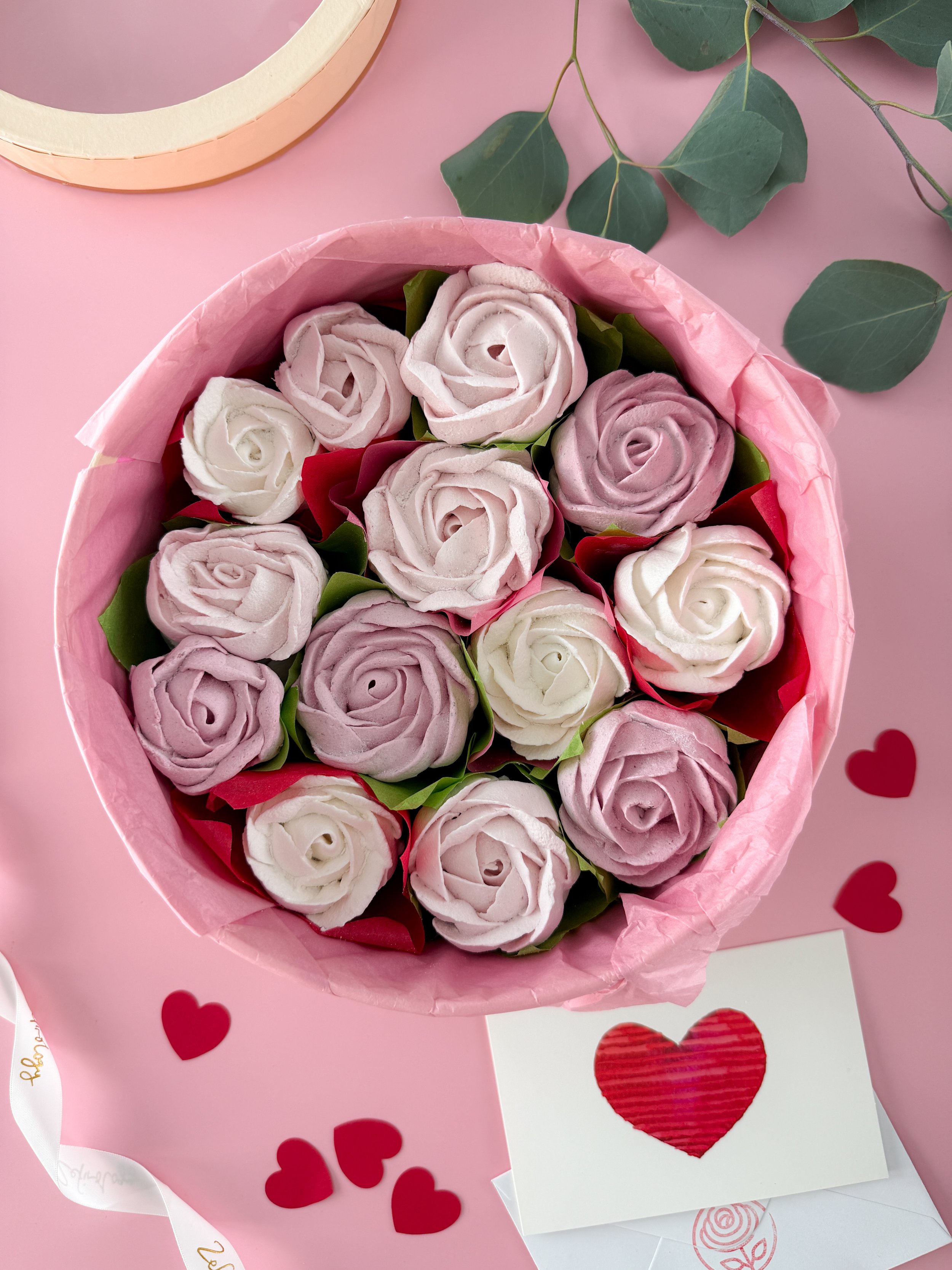 Valentines Roses - Edible Zefir Flower Bouquet