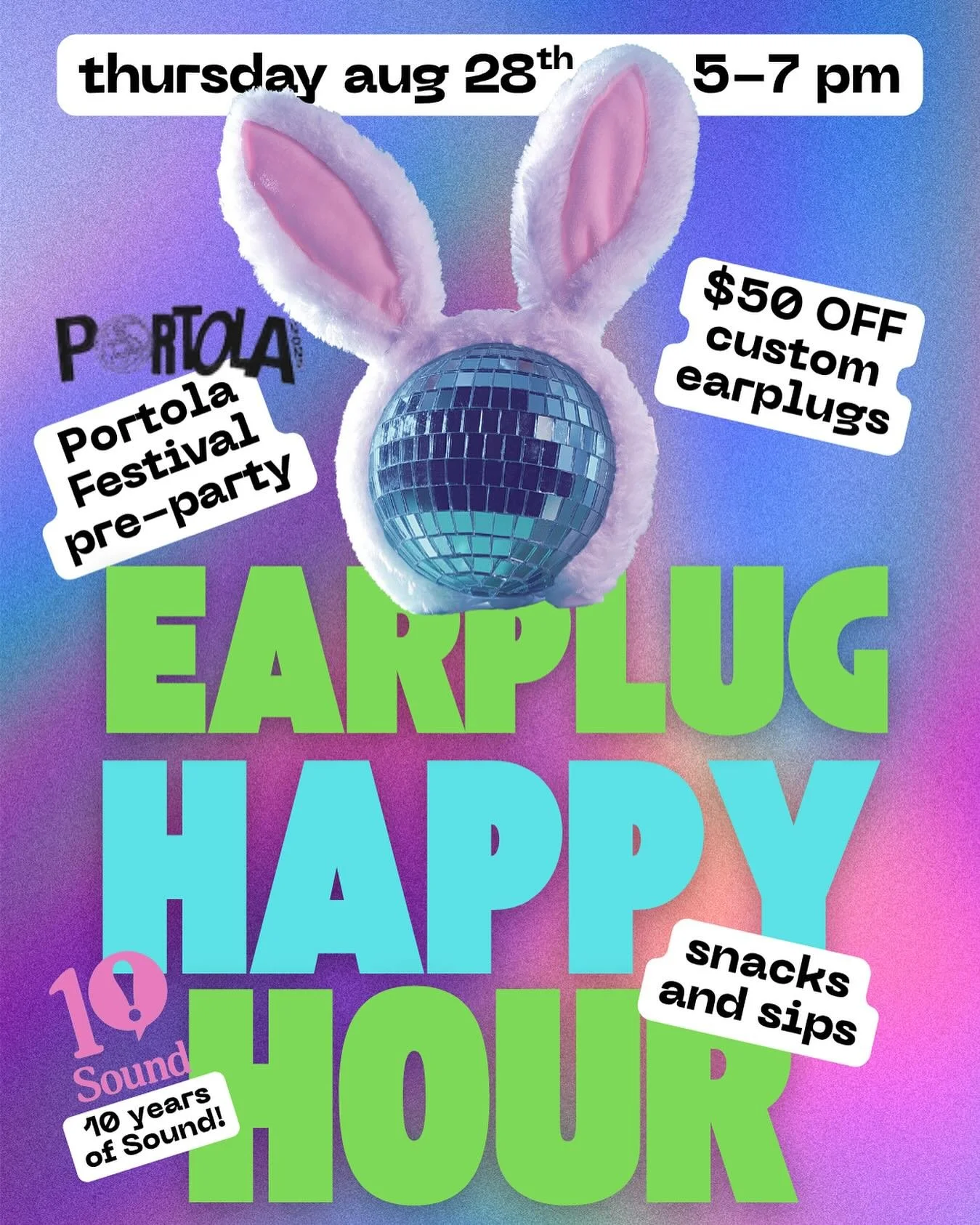 🐰 🪩 Just a quick reminder to RSVP for tonight if you haven&rsquo;t! Text/call 415-580-7604 or email info@soundshc.com 💃🏽