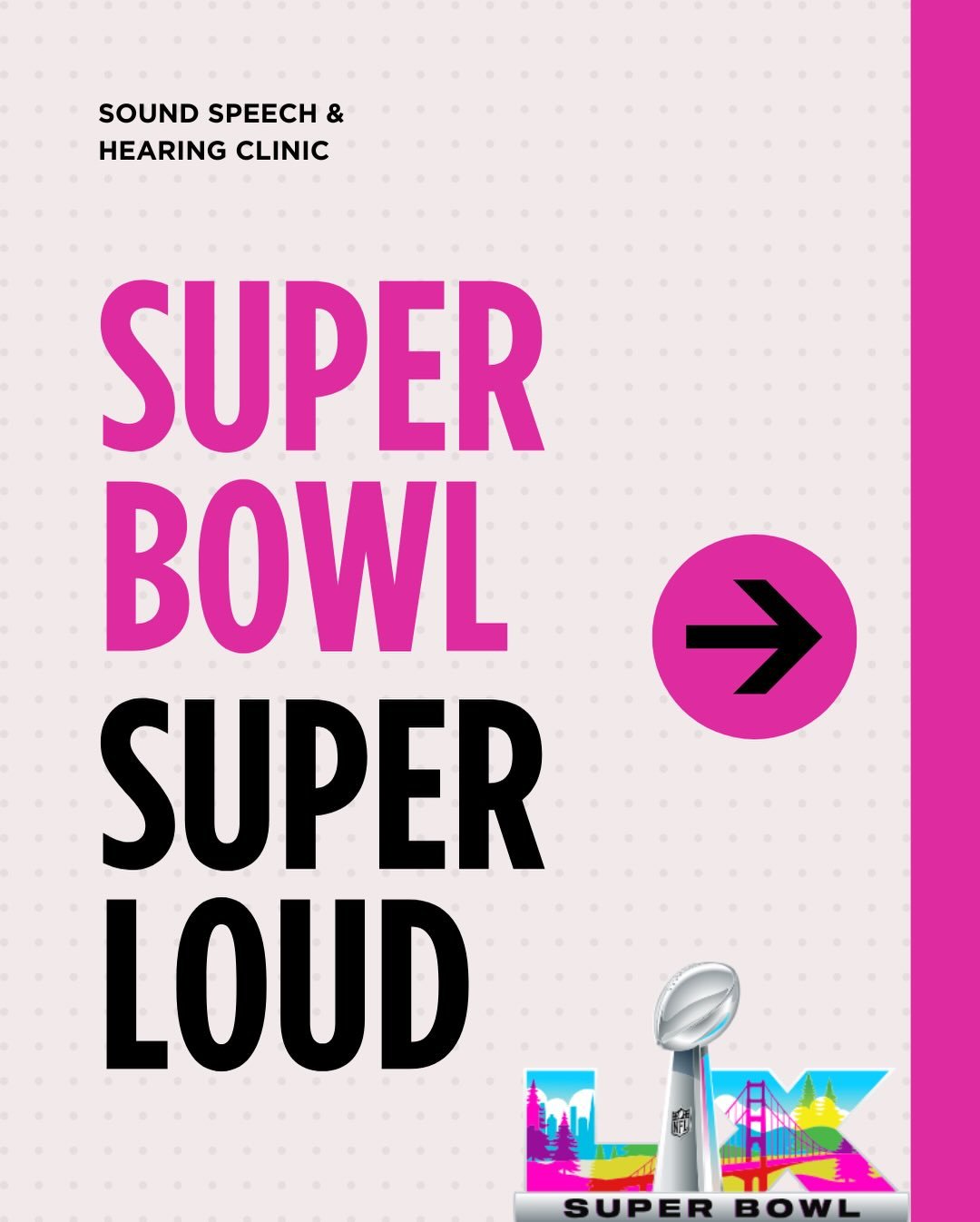 🏈 The Super Bowl brings excitement, entertainment, and&hellip; noise. Research from the Apple Hearing Study out of @umichsph shows sound levels rise across the country on game day, especially in host cities. The Bay Area is about to get loud!

Swipe