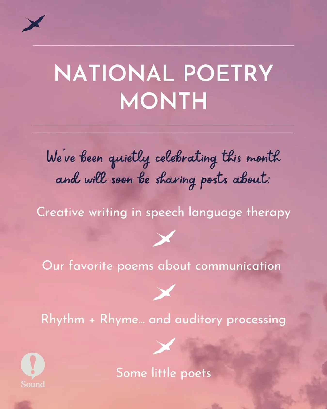 🪶 Poetry is powerful. We&rsquo;d love to know: who are some of your favorite poets and what are some of your favorite poems?

#nationalpoetrymonth #soundshc