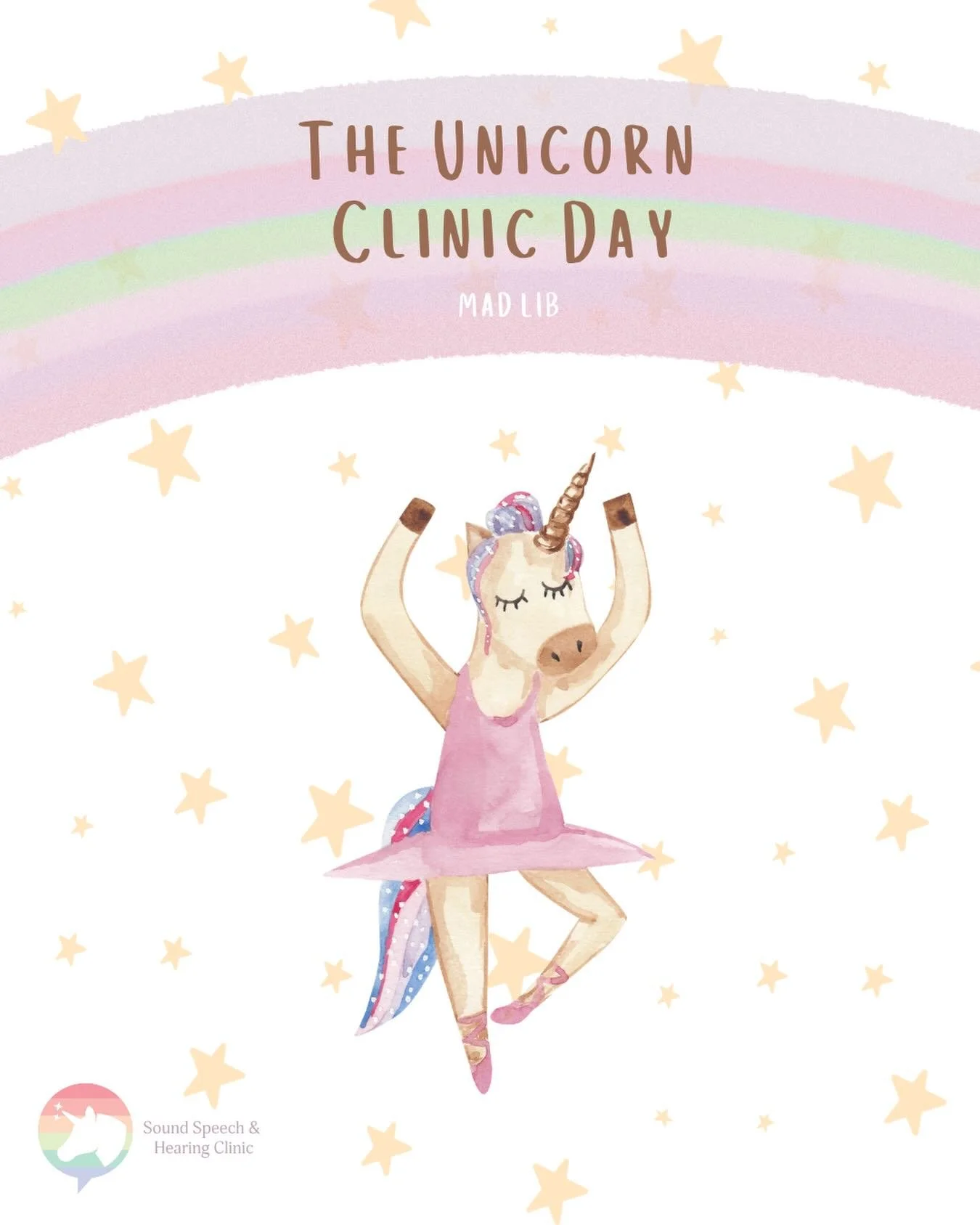 🦄 One of the activities we are doing with speech therapy kiddos this month is a rhyming Mad Lib about the clinic. Mad Libs are a silly and entertaining way to practice and reinforce:

&nbsp;&nbsp;&nbsp;&nbsp;&bull;&nbsp;&nbsp;&nbsp;&nbsp;Parts of sp