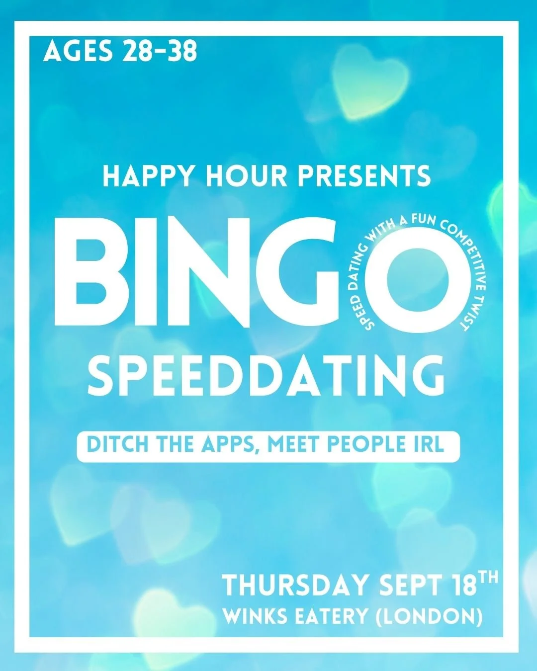 Bingo Speed Dating Ages 28--28@winks Eatery(London)