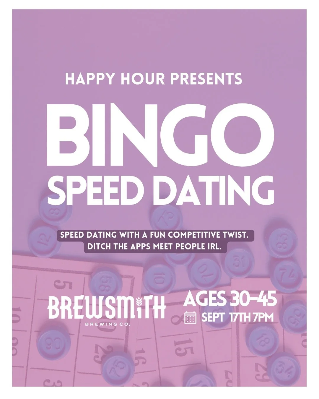 Bingo speed dating Ages 30-45 @Brewsmith (Calgary)