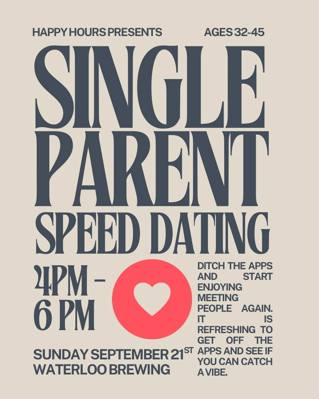 Single Parent Speed Dating 32-45 @Waterloo Brewing
