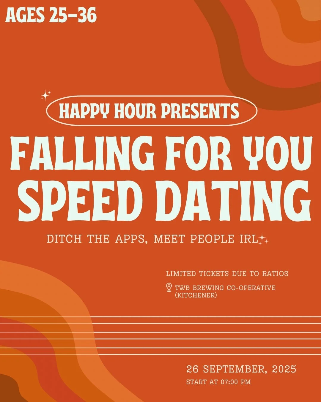 Falling for you Speed dating Ages 25-36@TwB Brewing Co-operative
