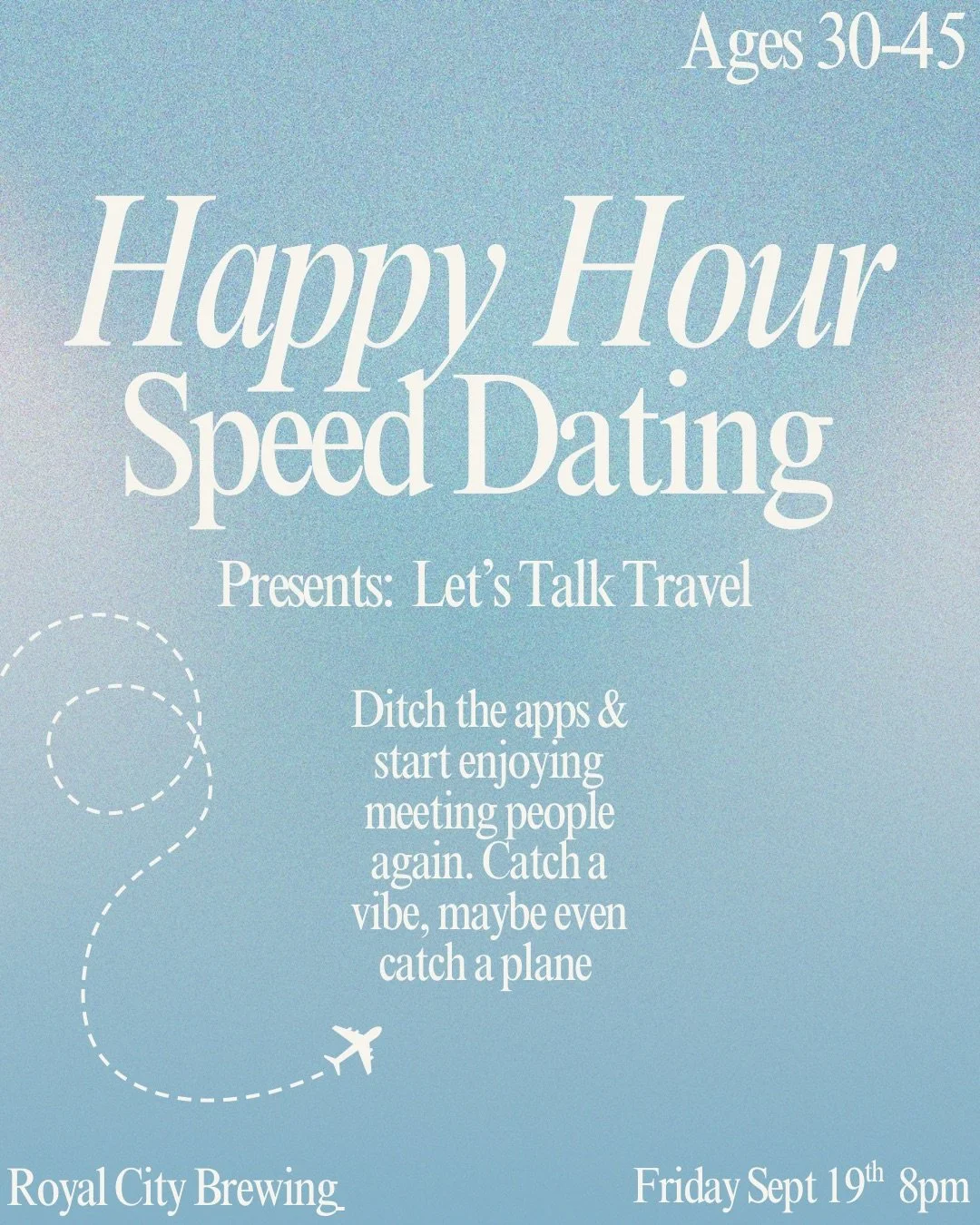 Lets talk travel speed dating 30-45@Royal City Brewing (Guelph)