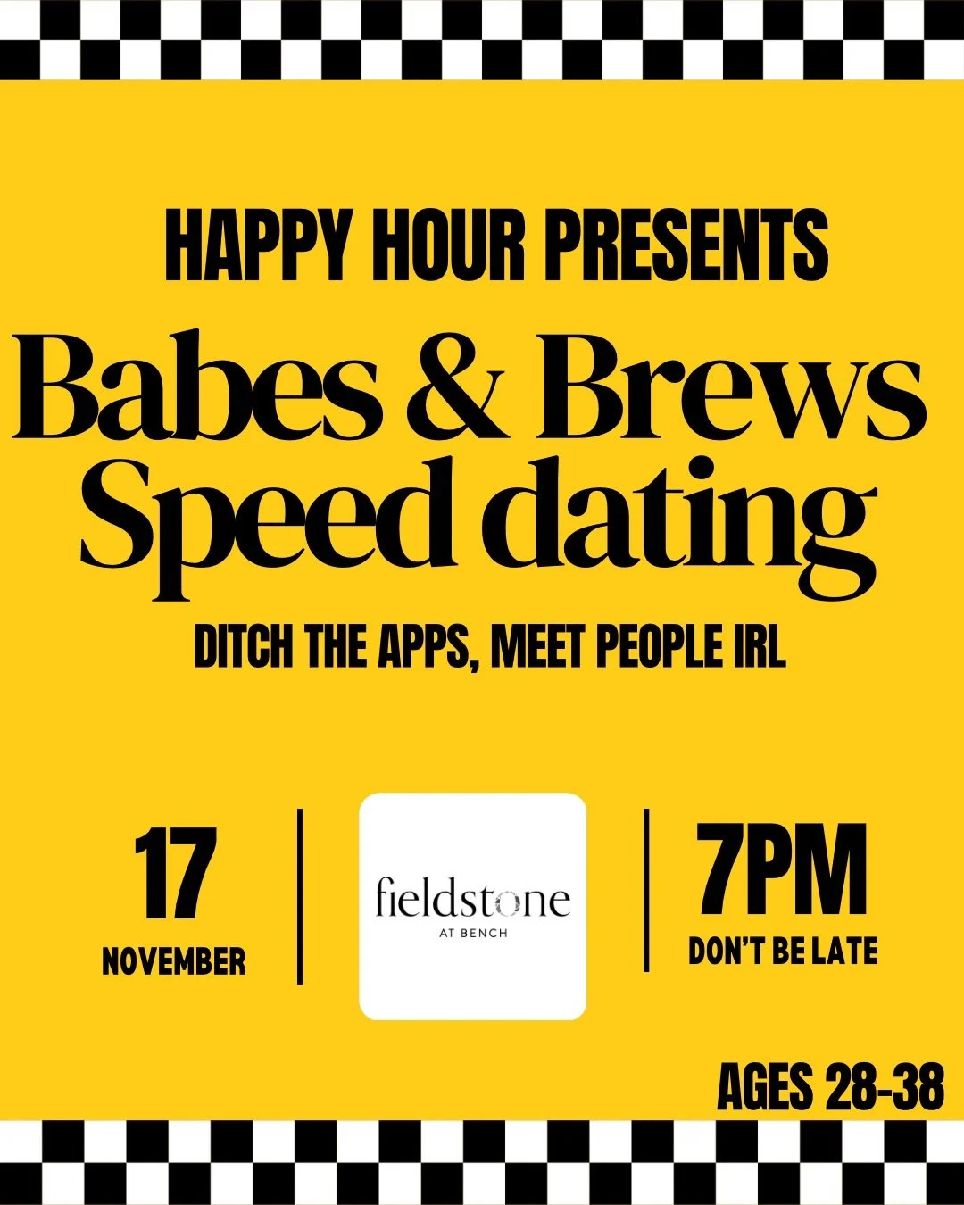 Babes & brews speed dating ages 28-38 @fieldstone at bench (Beamsville)