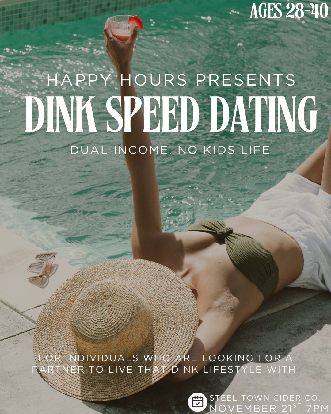 Dink speed dating ages 28-40 @Steel town cider (dual-income-no-kids) - (Hamilton)
