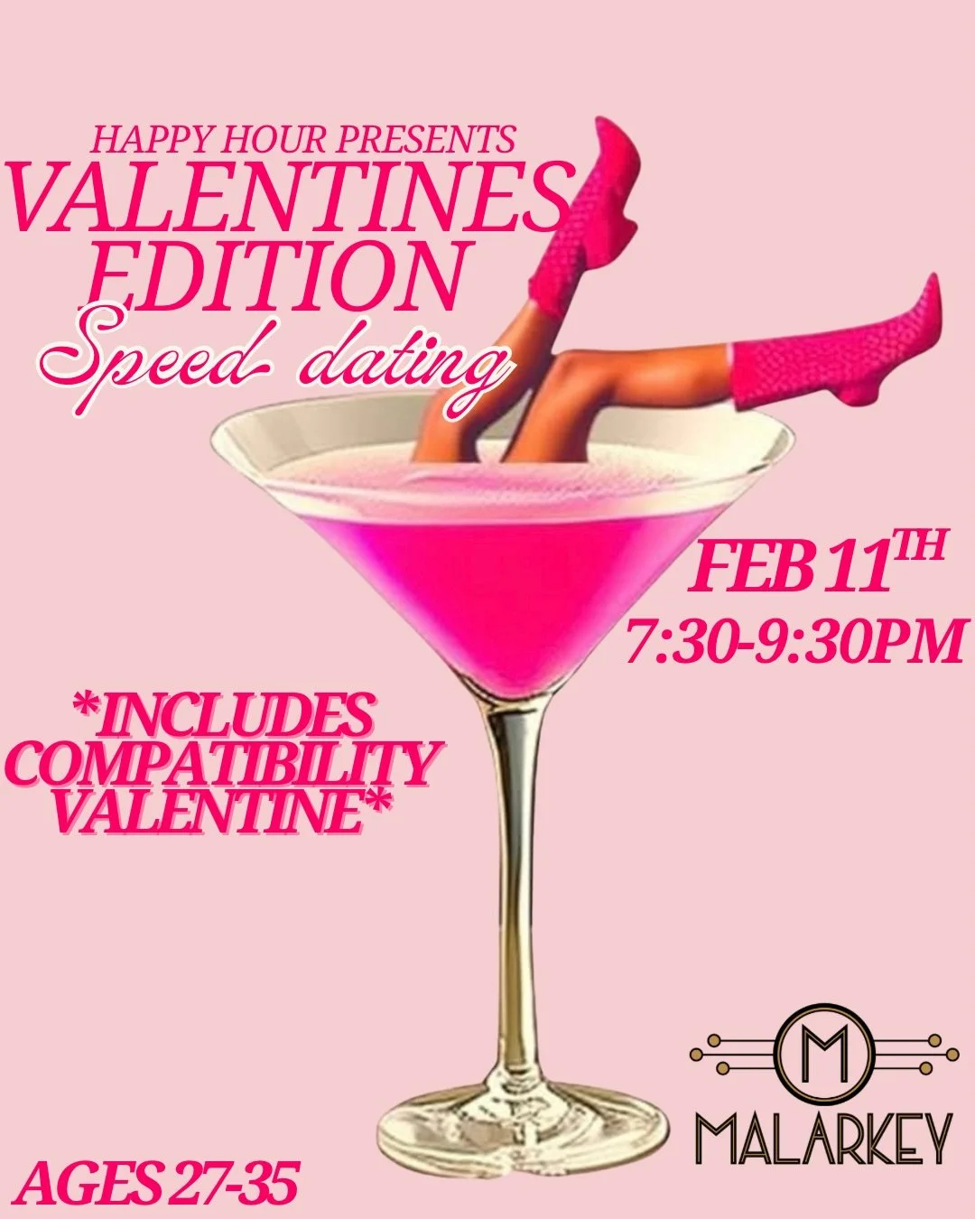 Valentines edition speed dating ages 27-35@malarkeys (Hamilton)