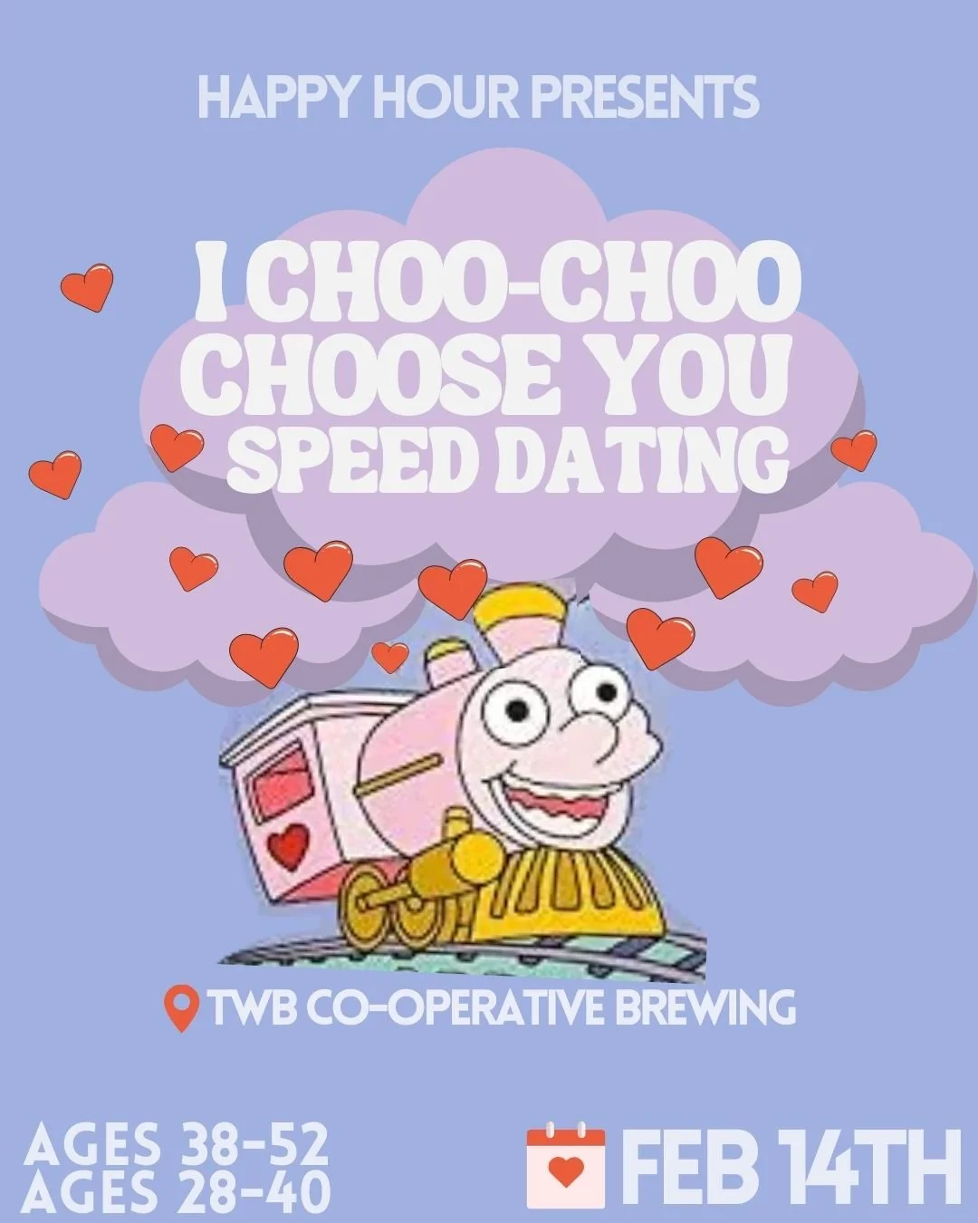 Choo-choo-choose you speed dating ages 38-52 @TWB (kitchener)