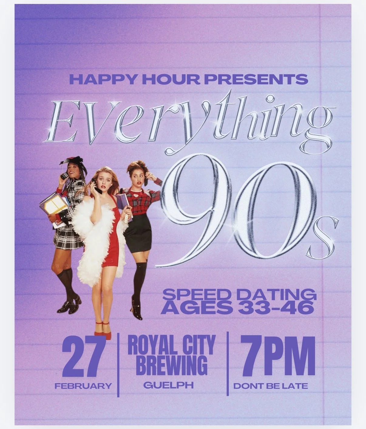 Everything 90s speed dating ages 33-45@royal city brewing(guelph)