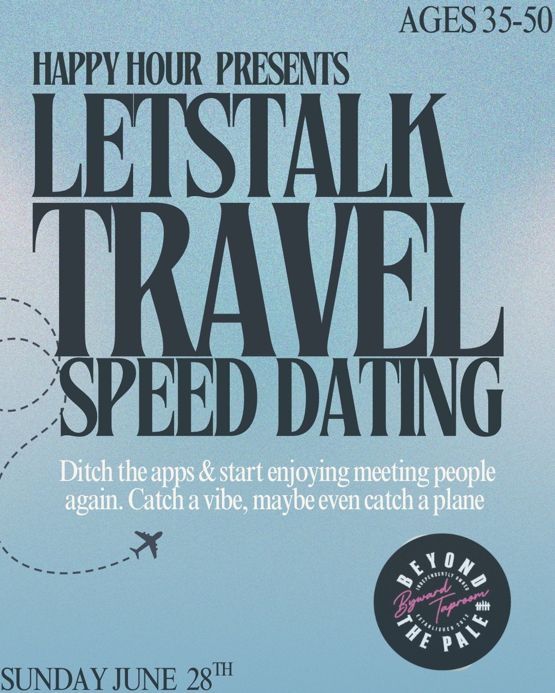 Lets Talk Travel Speed Dating Ages 35-50@beyond the pale taproom
