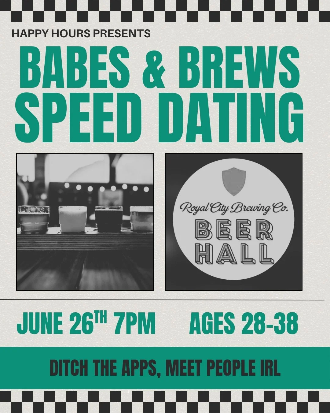 Babes &amp; Brews Speed Dating Ages 28-38 @ Royal City Brewing (Guelph) 