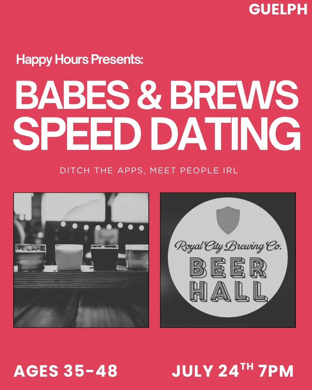 Babes &amp; Brews Speed Dating Ages 35-48 @ Royal City Brewing (Guelph)