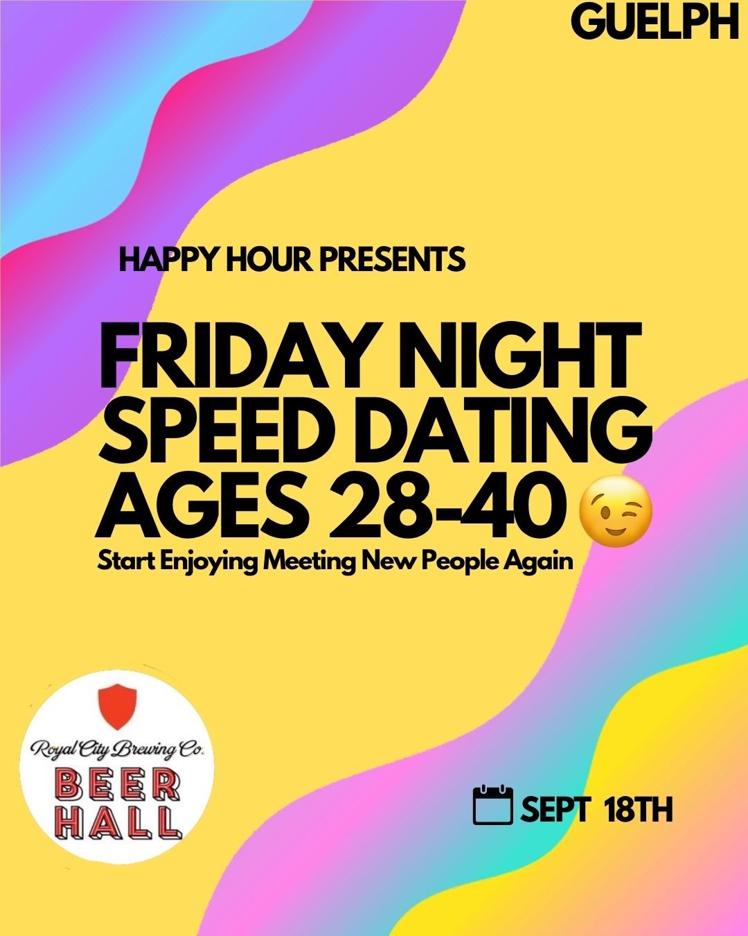 Friday Night Speed Dating Ages 28-40@Royal City (Guelph)
