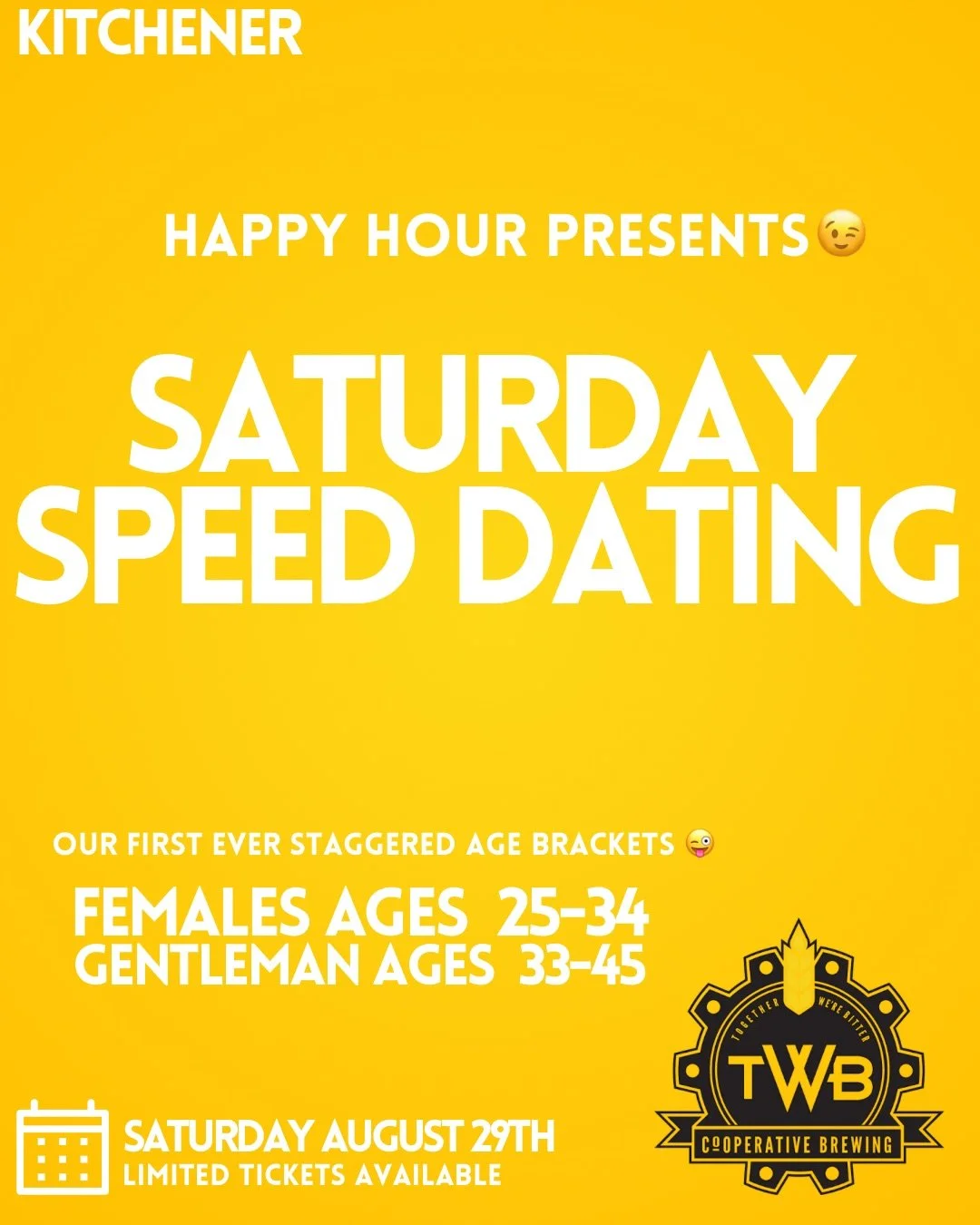Saturday Speed Dating -TWB (August)
