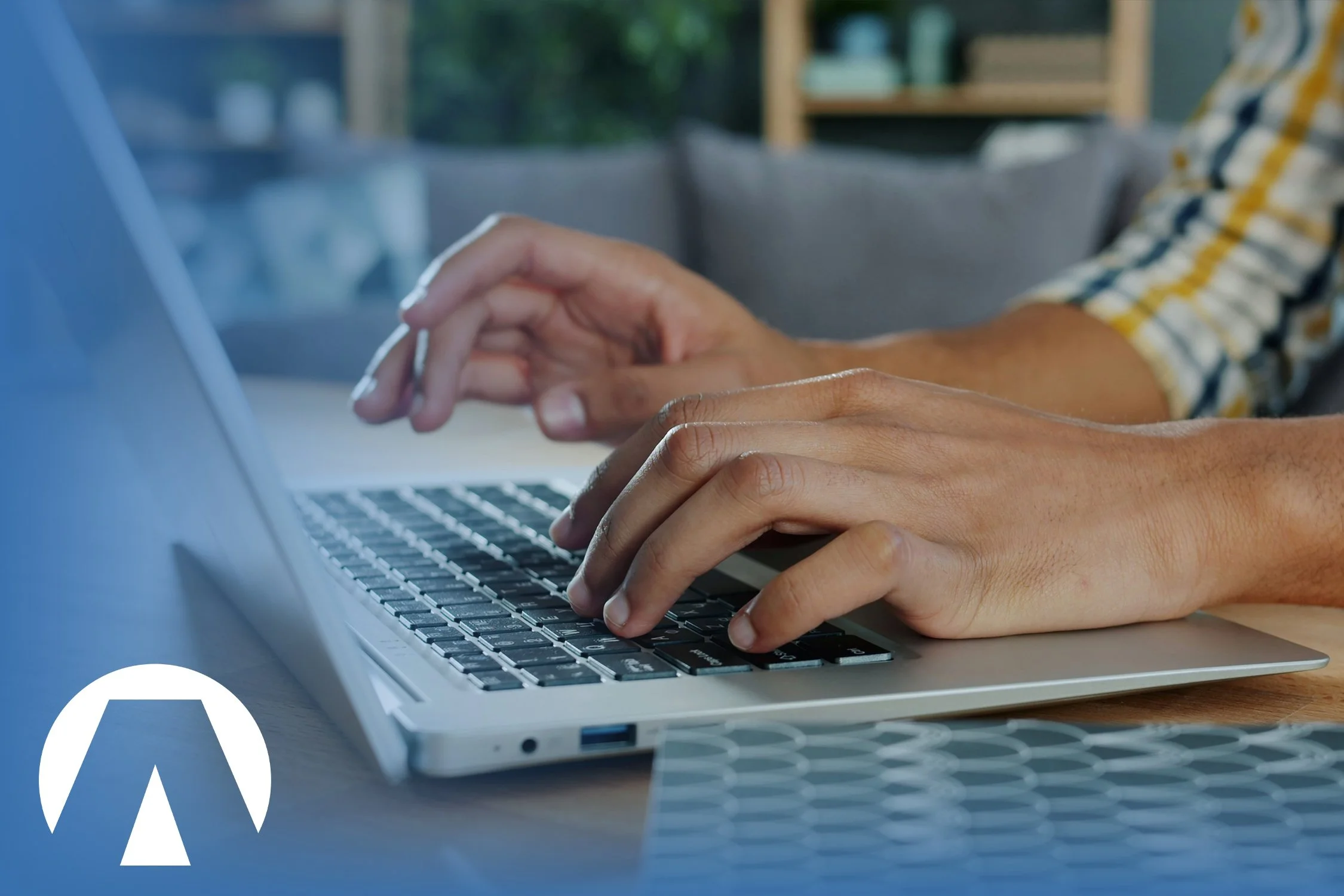 person typing on a computer