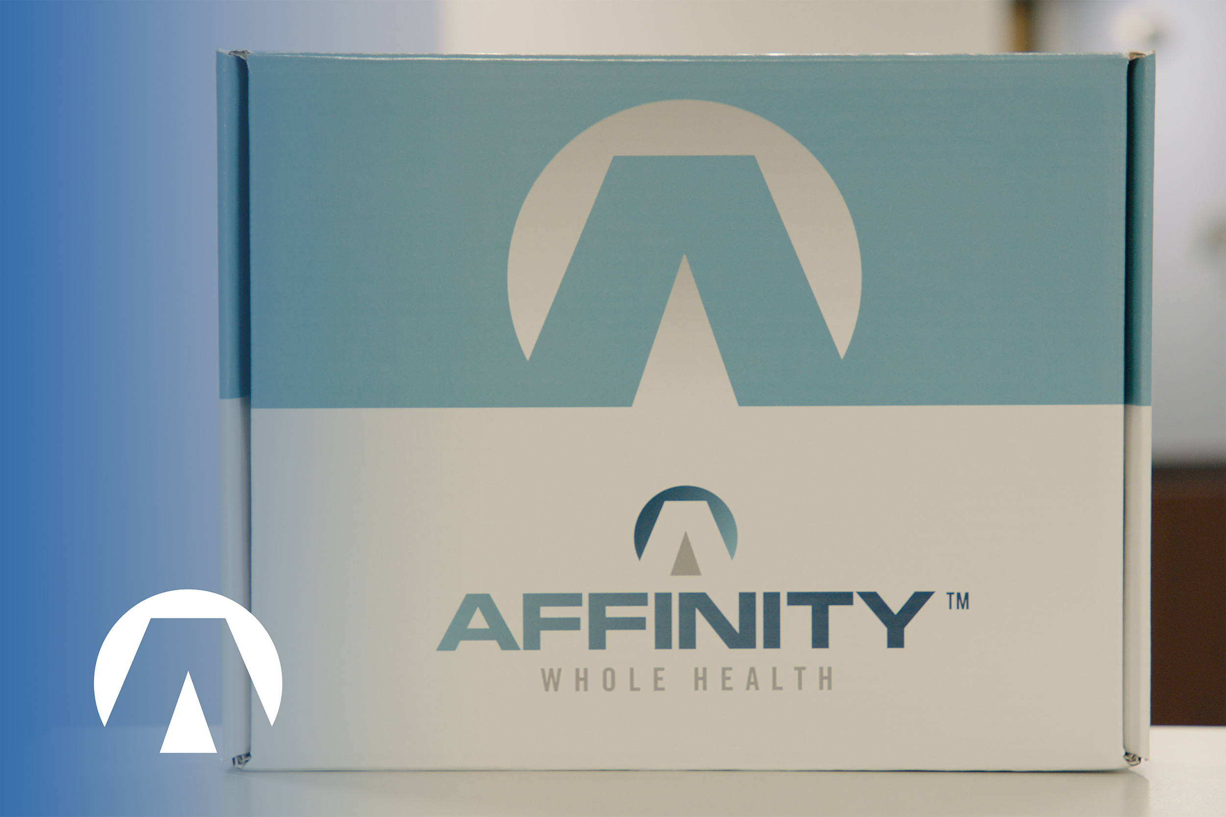Affinity Whole Health cardboard packaging