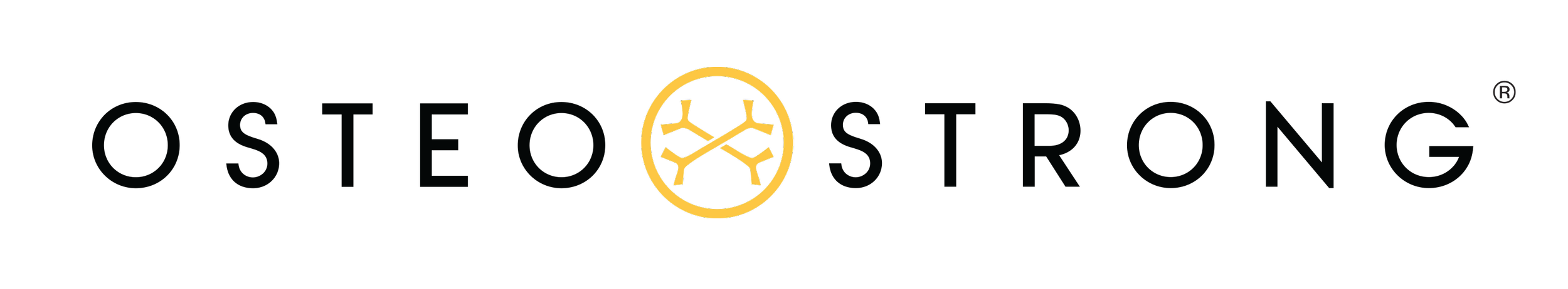 OsteoStrong logo with yellow circle and black text