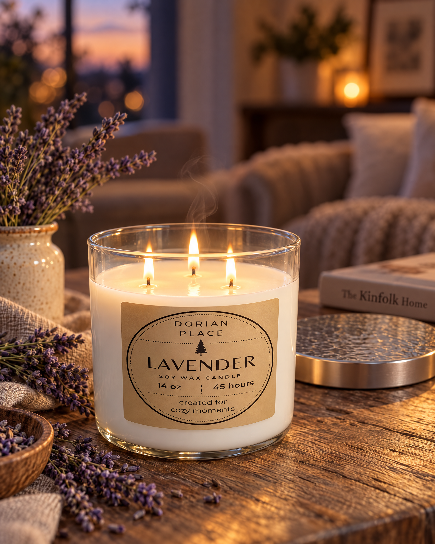 14 oz Three wick candle