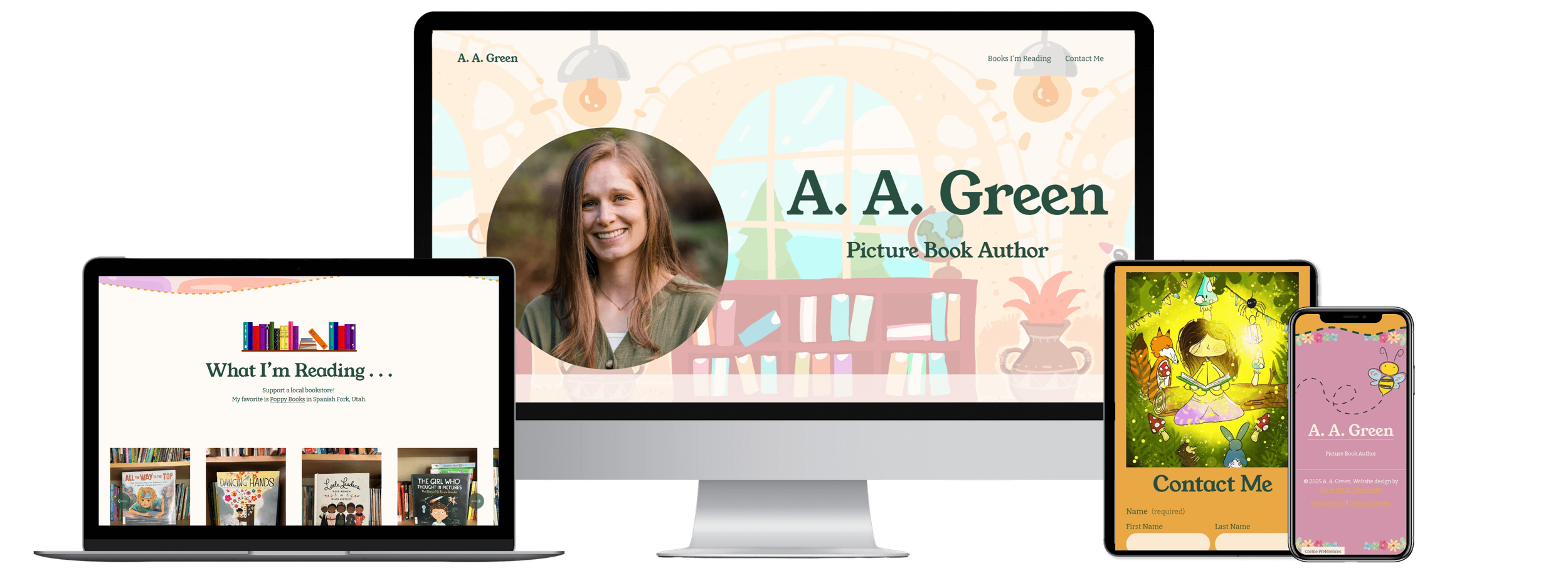 AA Green author website portfolio screens.png