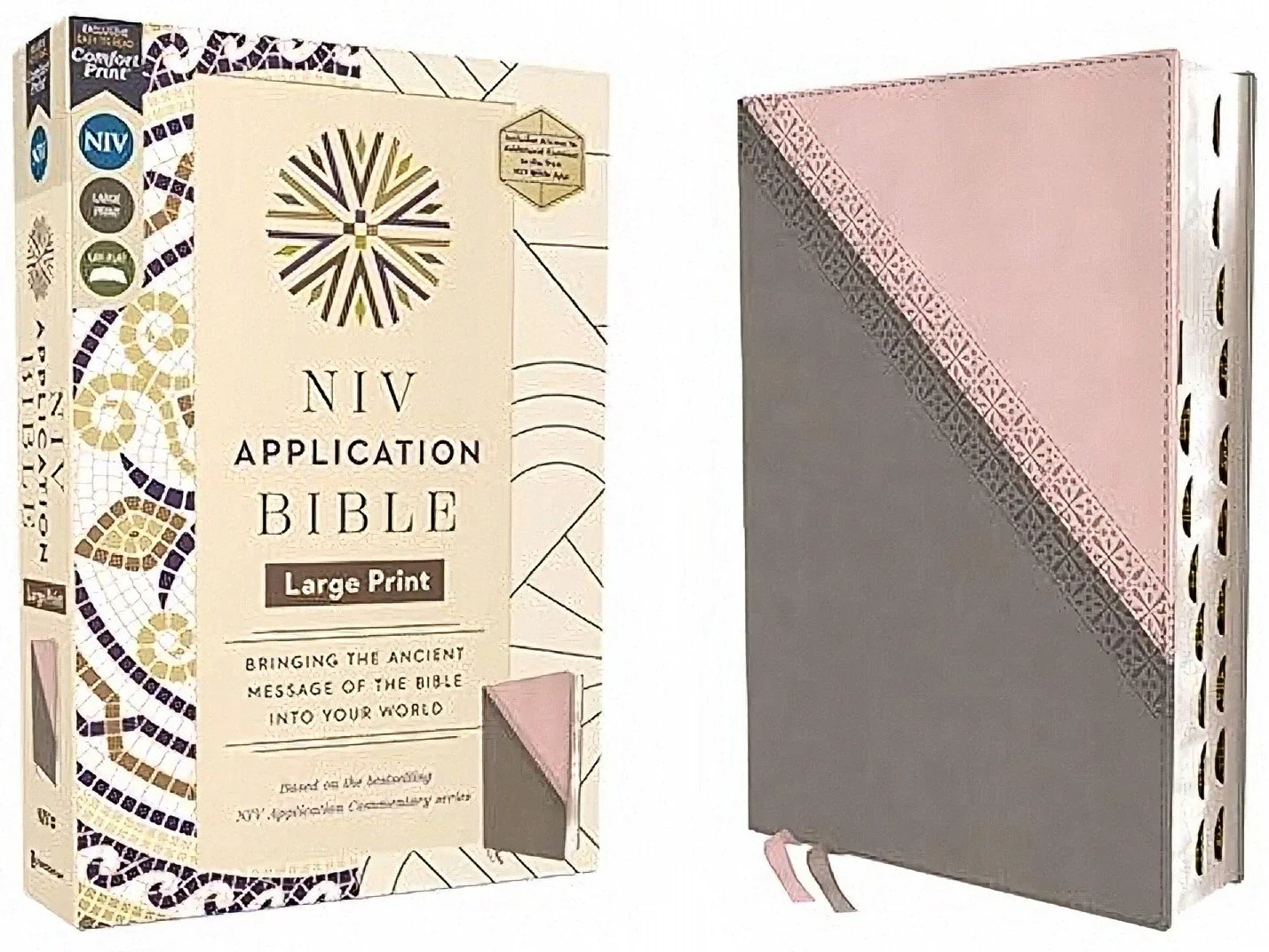 NIV Application Bible - Pink Gray
