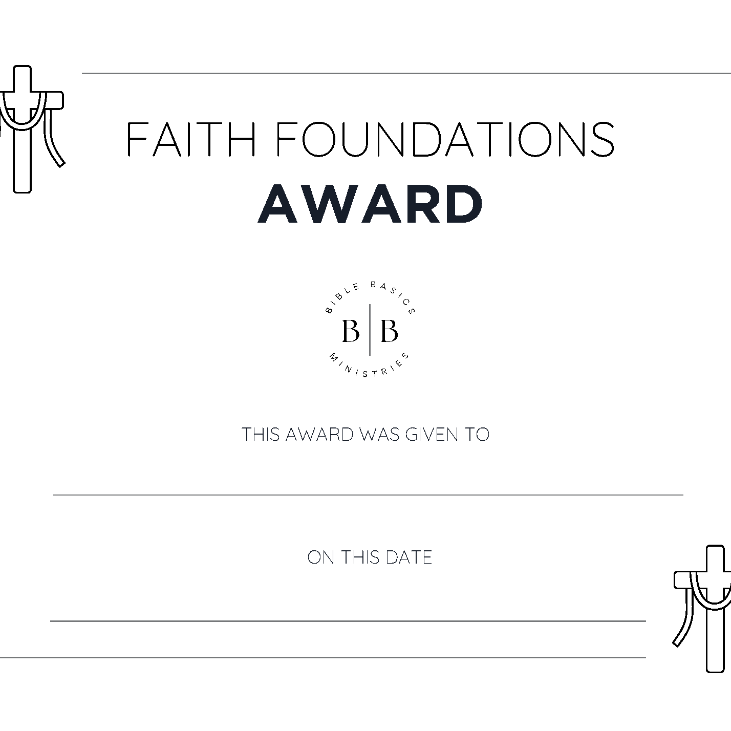 Faith Foundations Youth Award