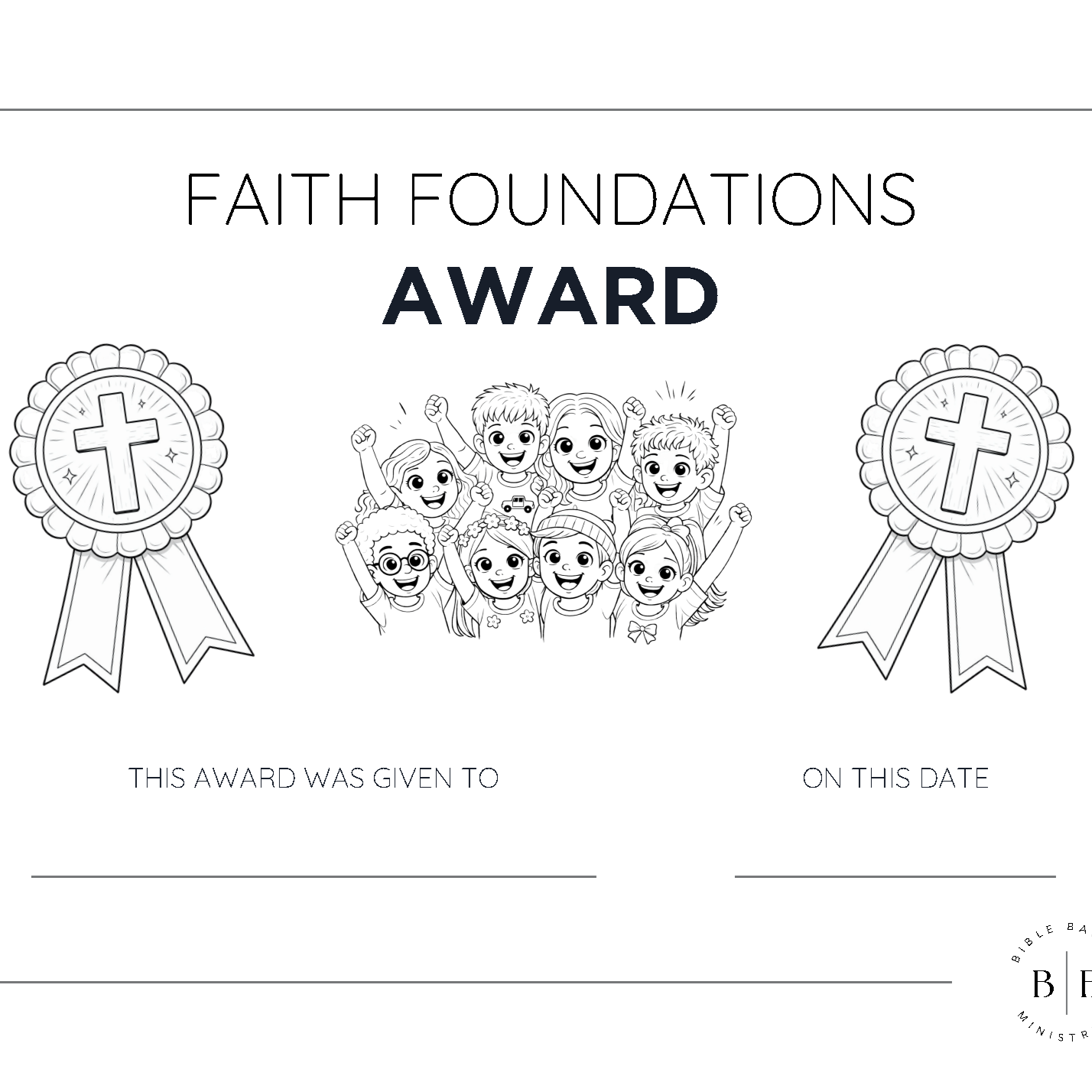 Faith Foundations Pre-K Award