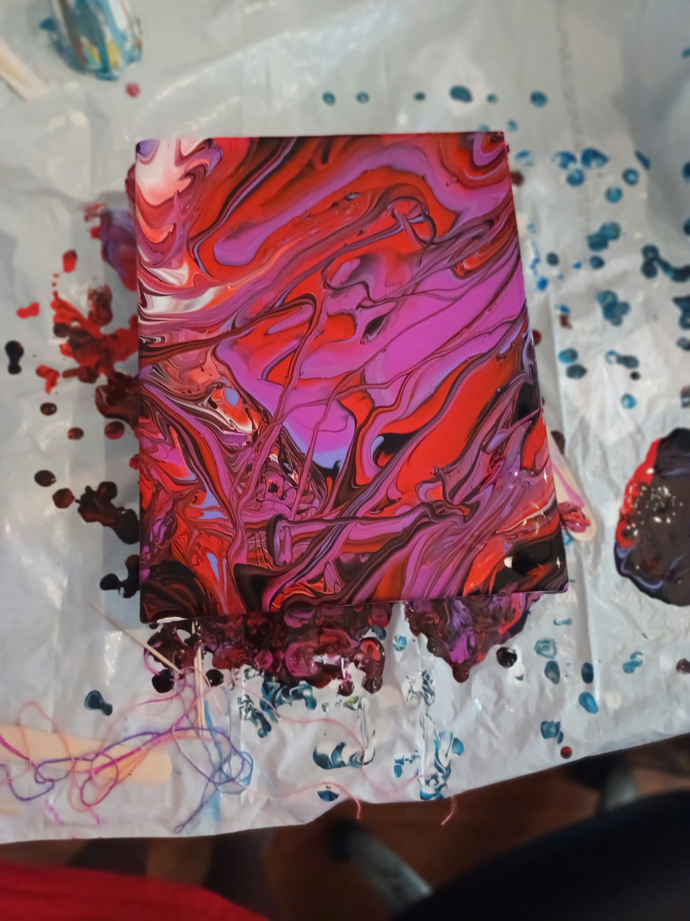 Jade's Paint Pour Art