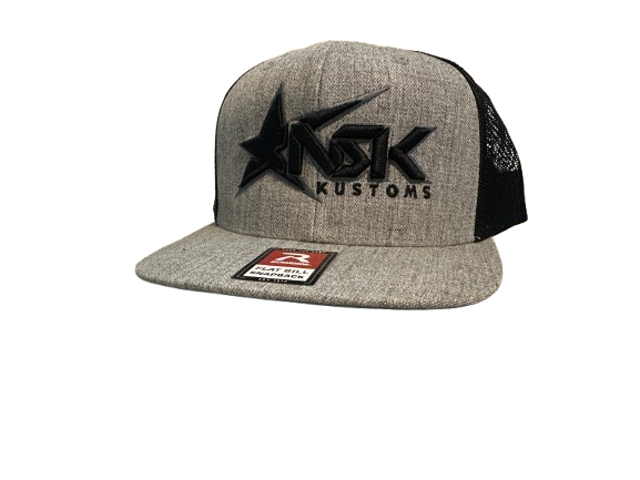 NSK Mesh Snapback Hat Big Logo Grey/Black