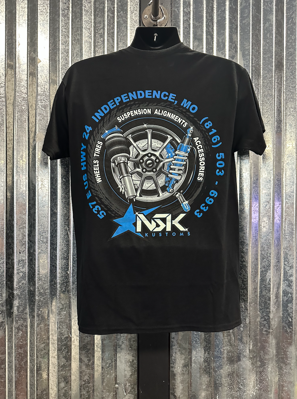 Blue Design - NSK Black Shirt