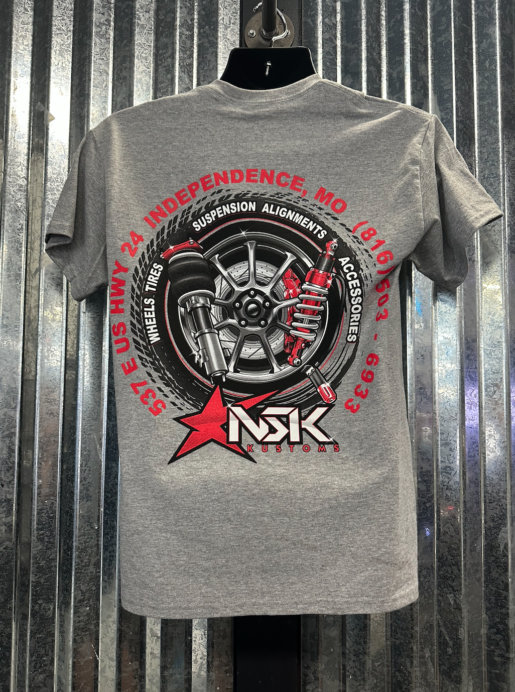 Red Design - Sports Grey Shirt