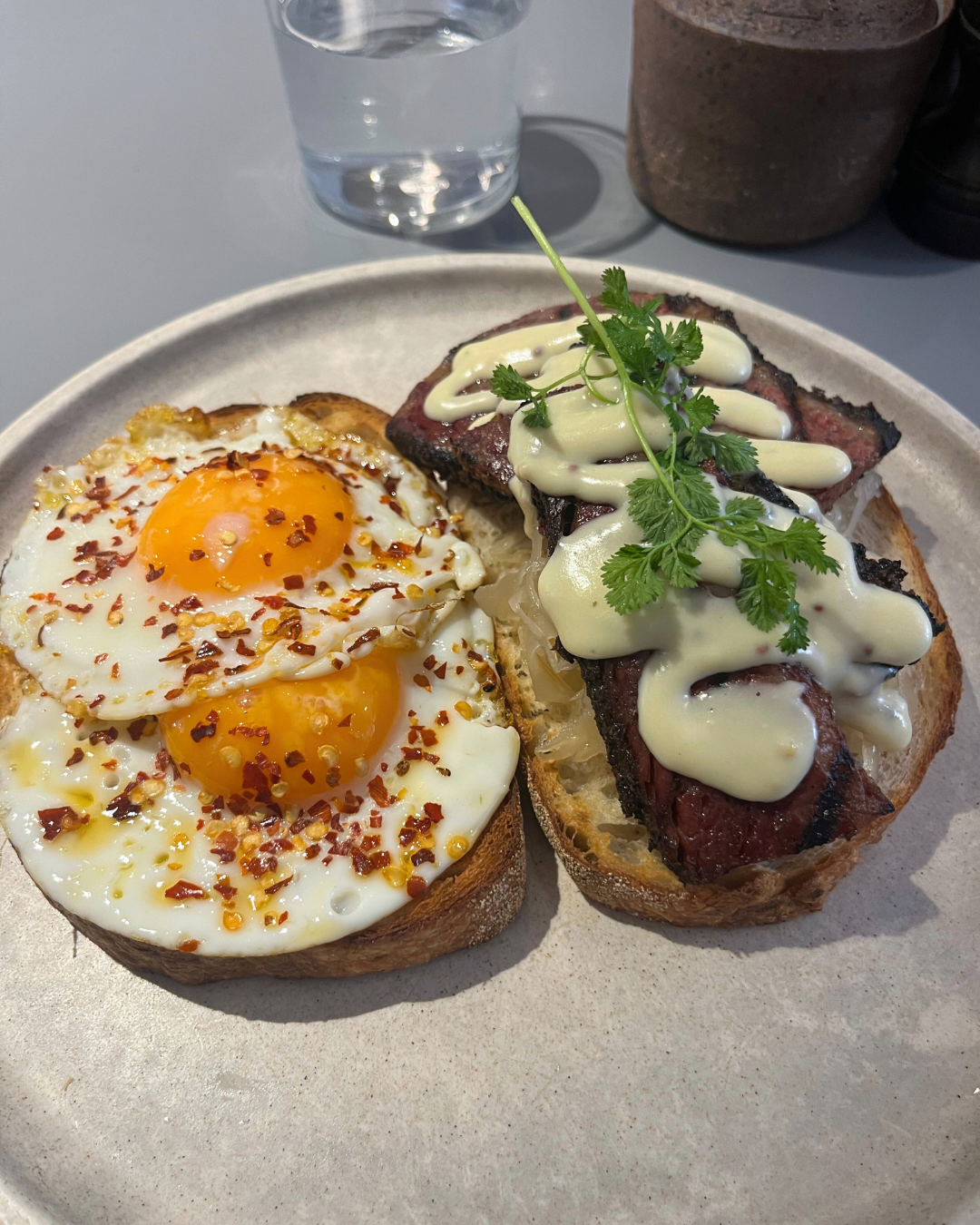 Zaidy's pastrami on toast