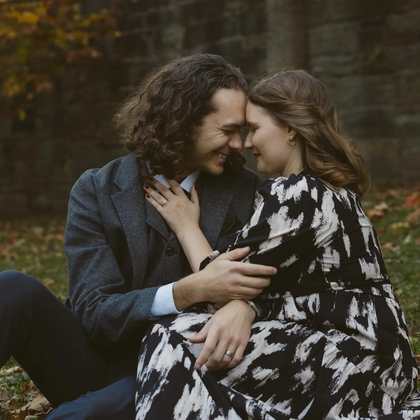 The weather is too cold, I just want to frolic through the woods with my love 🌳🌳🌳

@dana.bixler and I are obsessed with our engagement photos shot by the one and only miss @tatamcdojo from @talithajonesstudios. The only thing I can do is smile whe