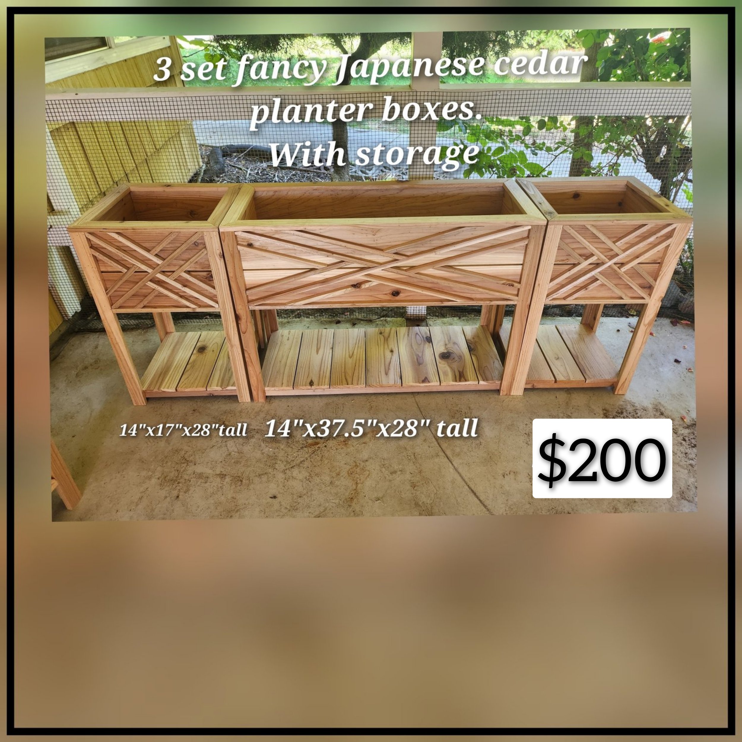 Tall fancy planter boxes