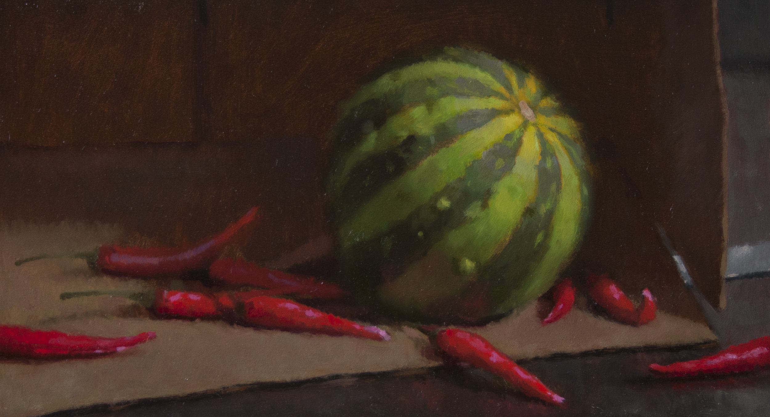 Gourd and Thai Peppers