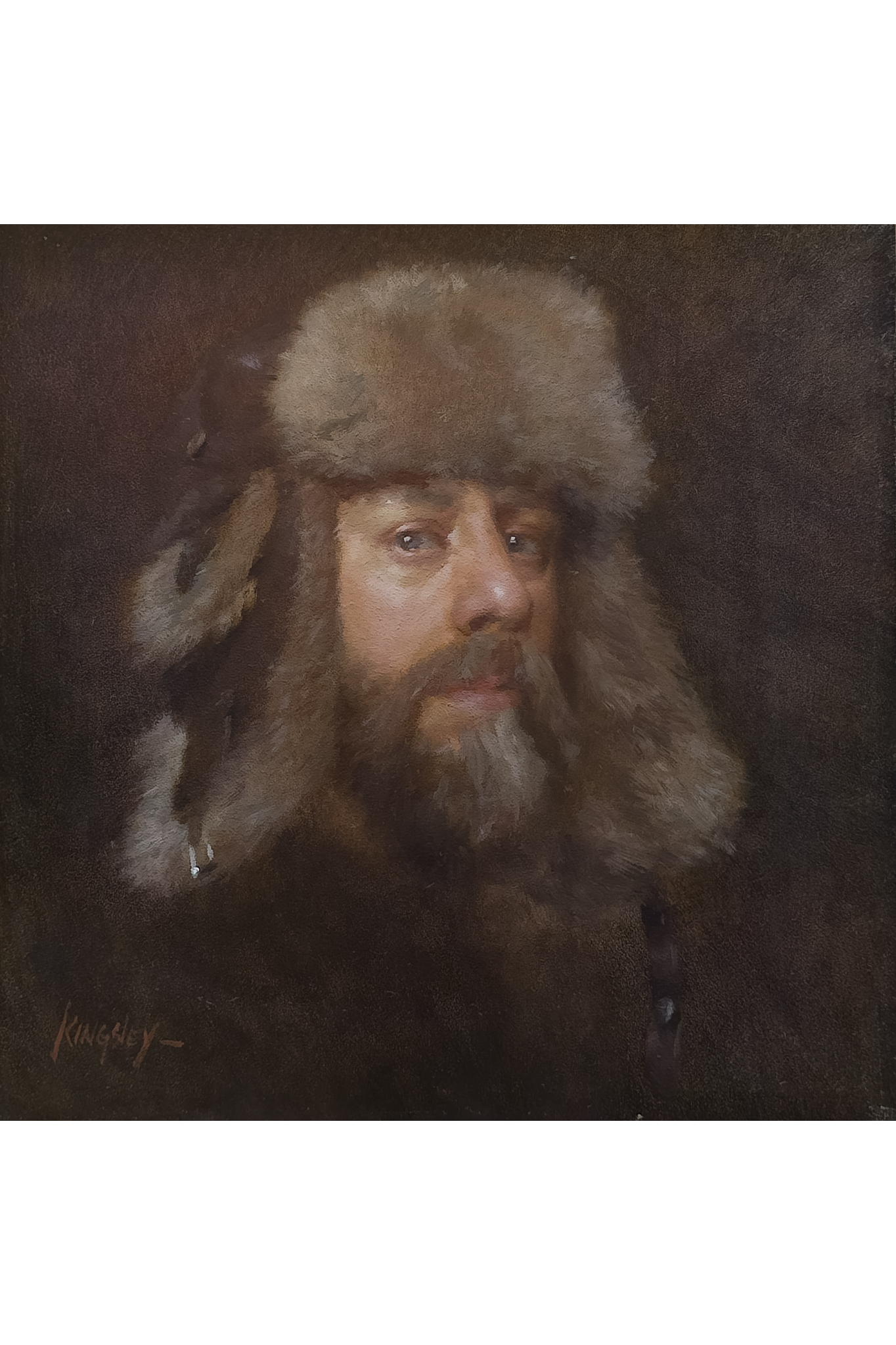 Fur Hat Self Portrait