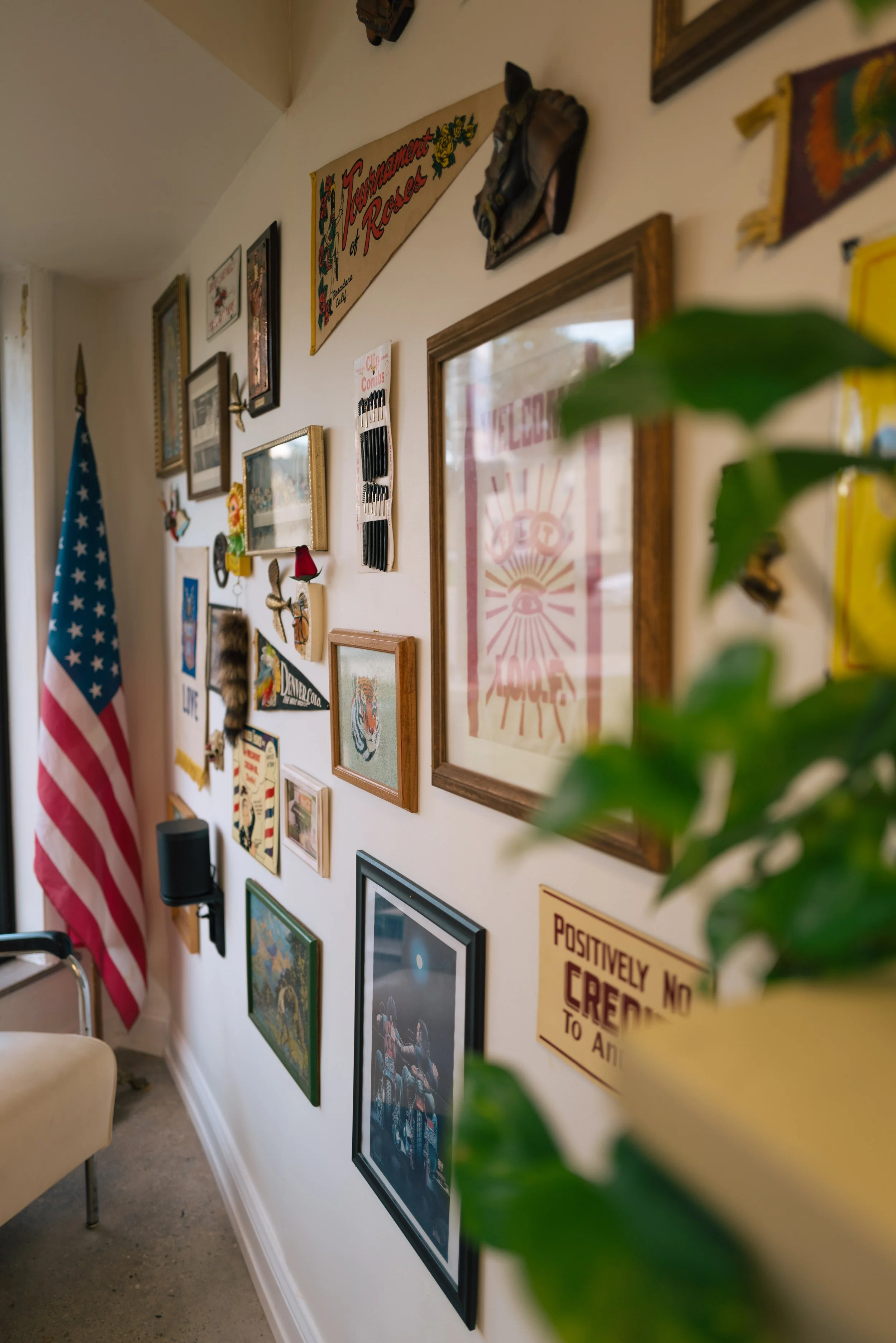 Inside the Good Times Barbers shop