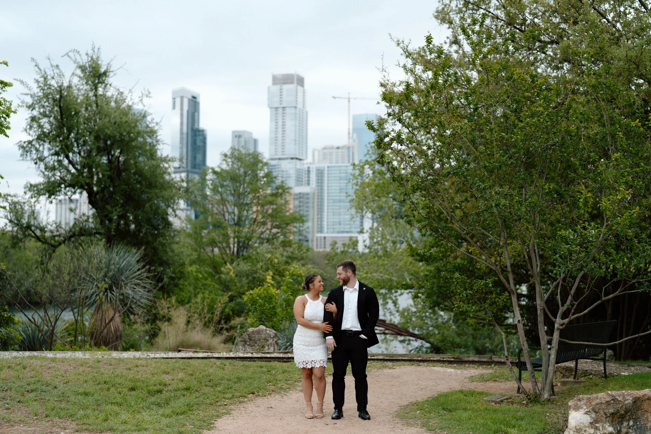 Austin elopement portraits at Lou Neff Point